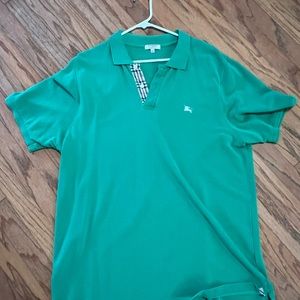 Burberry London Green Polo Mens XXL